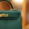 Mini Kelly Epsom Malachite GHW