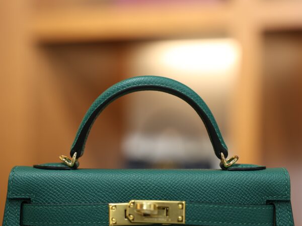 Mini Kelly Epsom Malachite GHW