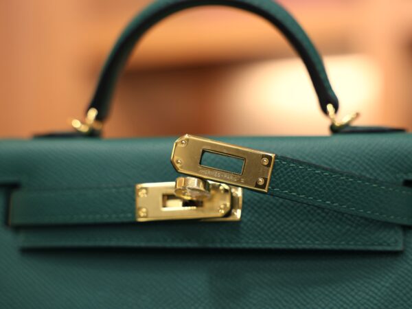 Mini Kelly Epsom Malachite GHW