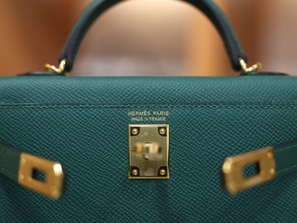 Mini Kelly Epsom Malachite GHW