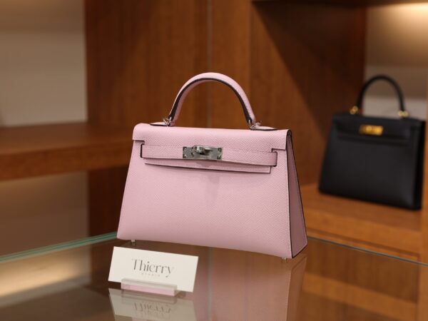 Mini Kelly Epsom Mauve Sylvestre PHW
