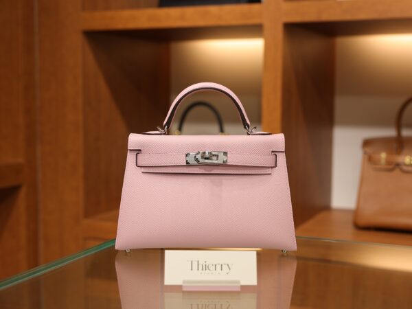 Mini Kelly Epsom Mauve Sylvestre PHW