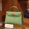 Mini Kelly Epsom Vert Criquet GHW