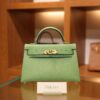 Mini Kelly Epsom Vert Criquet GHW