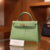 Mini Kelly Epsom Vert Criquet GHW