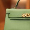 Mini Kelly Epsom Vert Criquet GHW