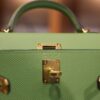 Mini Kelly Epsom Vert Criquet GHW