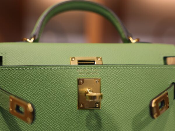 Mini Kelly Epsom Vert Criquet GHW
