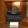 Mini Kelly Epsom Black GHW