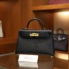 Mini Kelly Epsom Black GHW