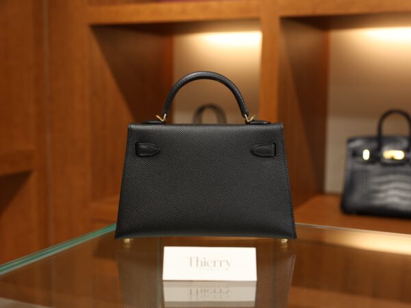 Mini Kelly Epsom Black GHW