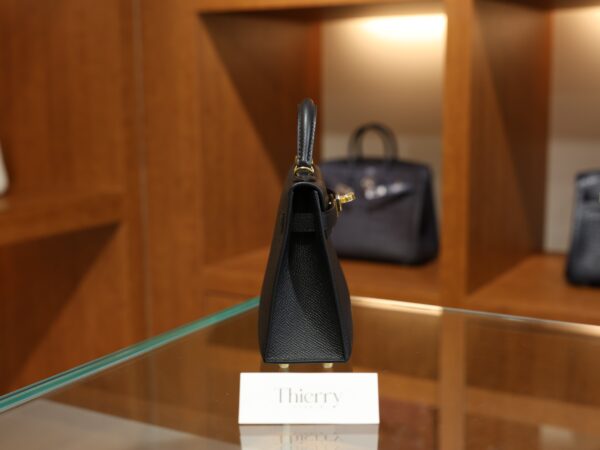Mini Kelly Epsom Black GHW