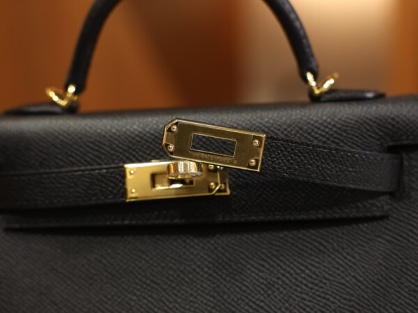 Mini Kelly Epsom Black GHW