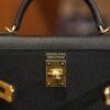 Mini Kelly Epsom Black GHW