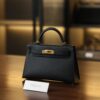 Mini Kelly Epsom Black GHW