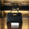 Mini Kelly Epsom Black GHW