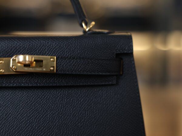 Mini Kelly Epsom Black GHW