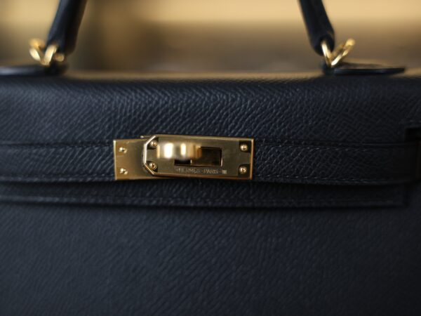 Mini Kelly Epsom Black GHW
