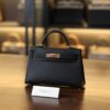 Mini Kelly Epsom Black RGHW