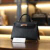 Mini Kelly Epsom Black RGHW