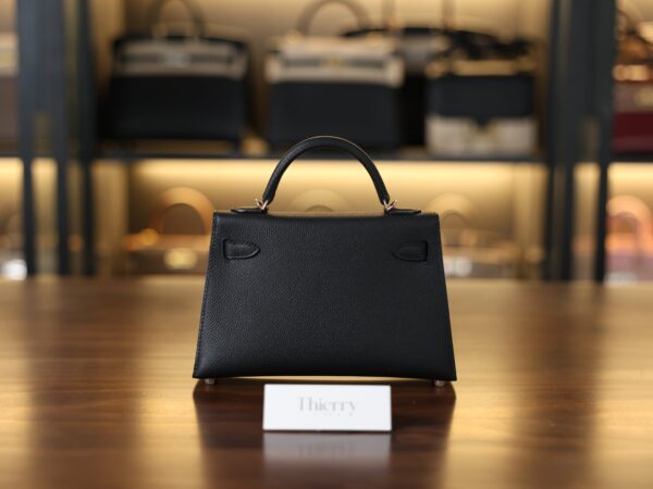Mini Kelly Epsom Black RGHW