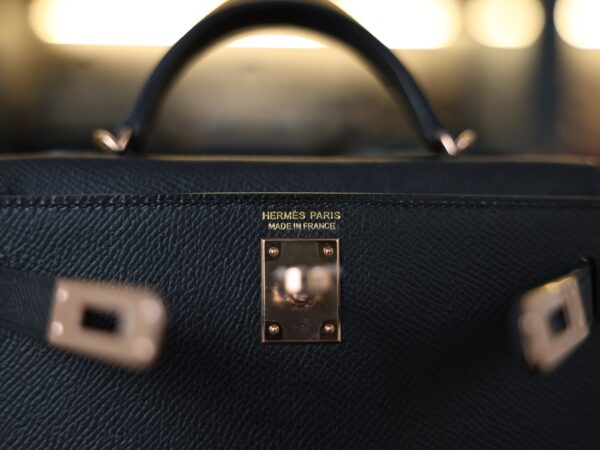 Mini Kelly Epsom Black RGHW