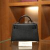 Mini Kelly Epsom Black PHW