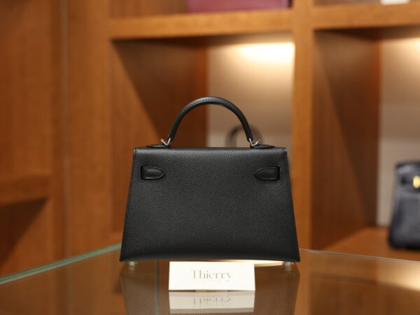 Mini Kelly Epsom Black PHW