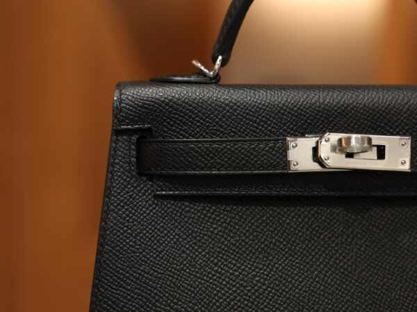 Mini Kelly Epsom Black PHW