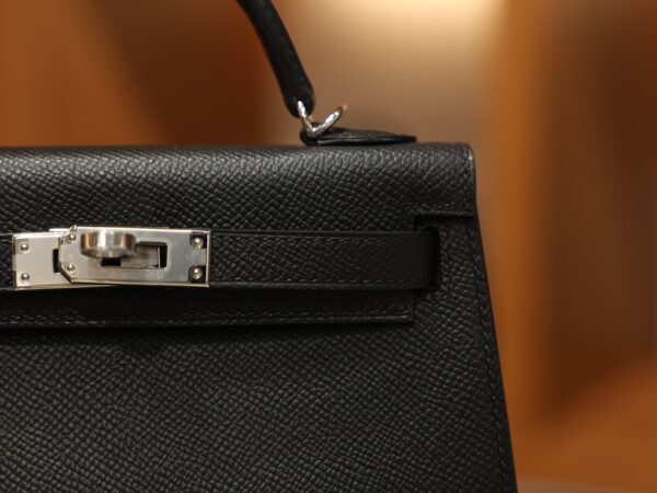 Mini Kelly Epsom Black PHW