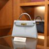 Mini Kelly Epsom Bleu Brume GHW