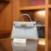Mini Kelly Epsom Bleu Brume GHW