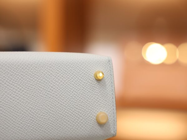 Mini Kelly Epsom Bleu Brume GHW