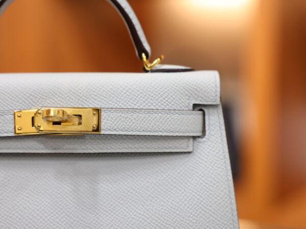 Mini Kelly Epsom Bleu Brume GHW