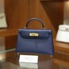 Mini Kelly Epsom Bleu Saphir GHW