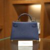 Mini Kelly Epsom Bleu Saphir GHW