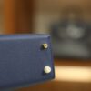 Mini Kelly Epsom Bleu Saphir GHW