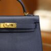 Mini Kelly Epsom Bleu Saphir GHW
