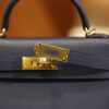Mini Kelly Epsom Bleu Saphir GHW