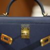 Mini Kelly Epsom Bleu Saphir GHW
