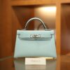 Mini Kelly Epsom Bleu Zephyr PHW