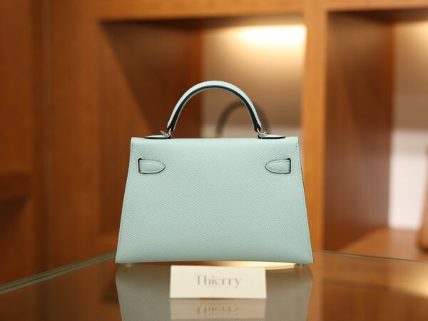 Mini Kelly Epsom Bleu Zephyr PHW