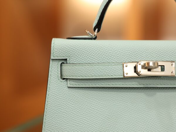 Mini Kelly Epsom Bleu Zephyr PHW