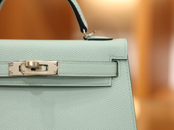 Mini Kelly Epsom Bleu Zephyr PHW