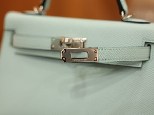 Mini Kelly Epsom Bleu Zephyr PHW