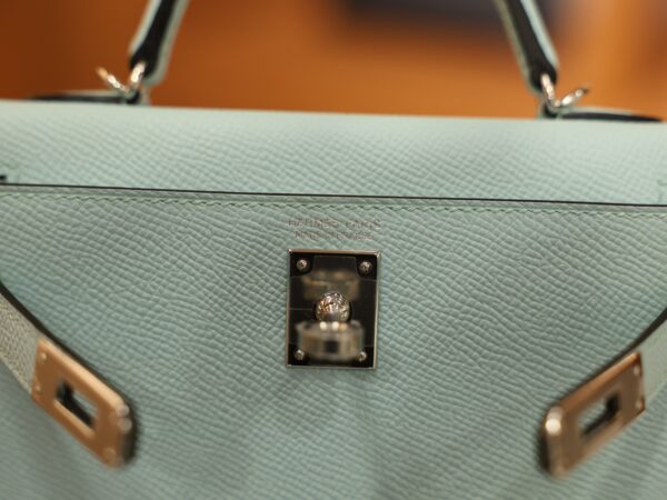Mini Kelly Epsom Bleu Zephyr PHW