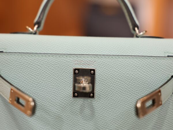 Mini Kelly Epsom Bleu Zephyr PHW