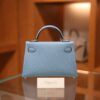 Mini Kelly Epsom Bleu Jean PHW