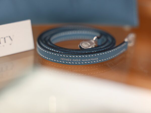 Mini Kelly Epsom Bleu Jean PHW