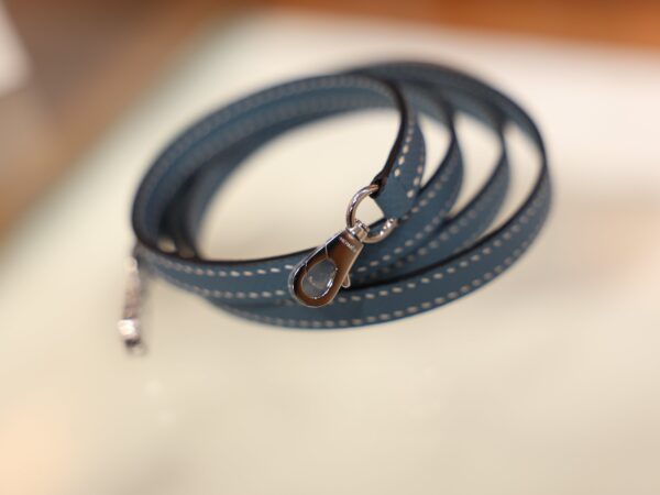 Mini Kelly Epsom Bleu Jean PHW